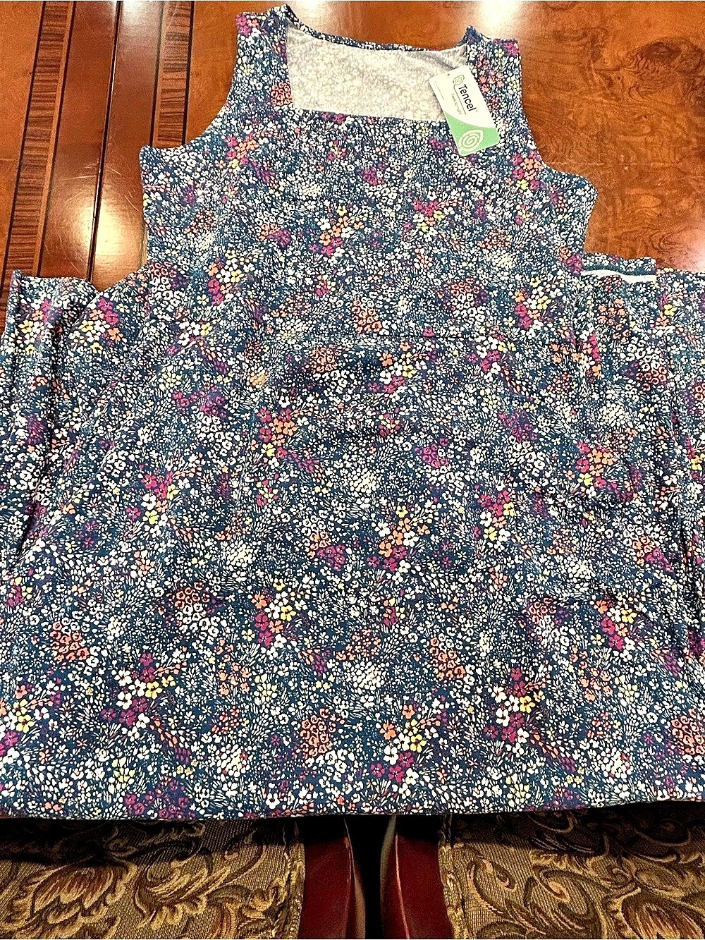 Floral Dress in Blue & Multicolor